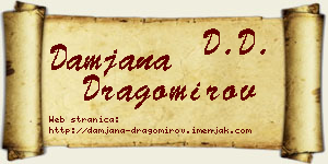 Damjana Dragomirov vizit kartica